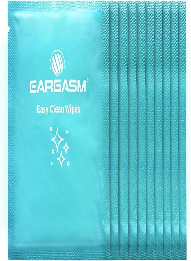 Eargasm Cleaning Kit for Earplugs - Hygienic Cleaning Wipes for Removing Wax, Dirt and Debris from Ear-Plugs for Crystal-Clear High Fidelity Sound, Extended Lifespan and Optimum Cleanliness - 10-Pack